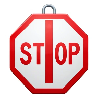 placa de transito vermelha escrito pare sticker