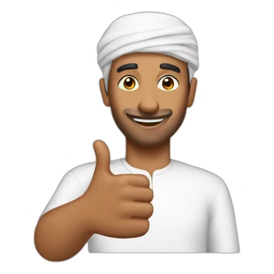 Omani man thumbs up sticker