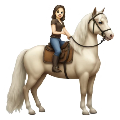 ragdoll cat on horse sticker