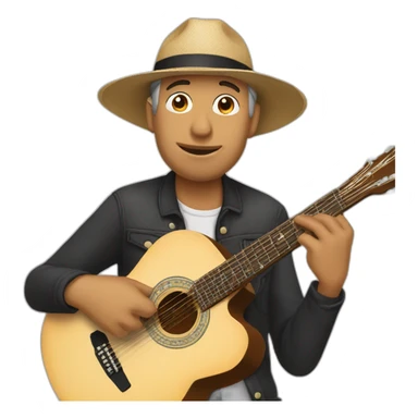 Pélican qui joue de la guitare  sticker