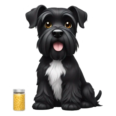 black terrier whit a schanuzer salt pepper sticker