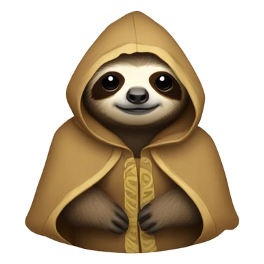 Sloth wearing a cloak sticker