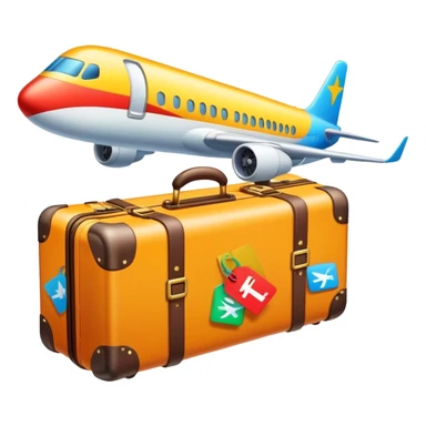 Tour sale with suitcase, airplane and discount tag sticker
