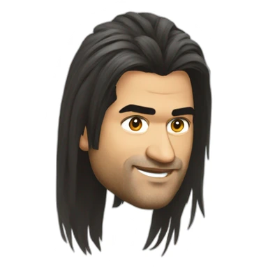 Ms dhoni long hair sticker