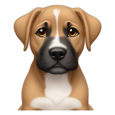 black american stafford puppy sticker