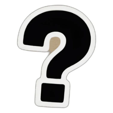 question mark with The Rock sticker