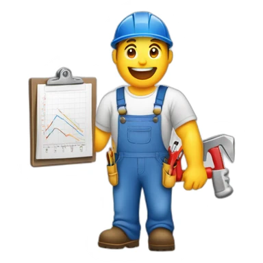 handyman clipboard data chart graph sticker