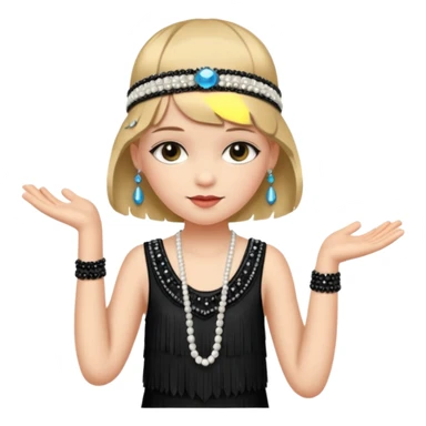 A 10-year-old flapper girl. sticker