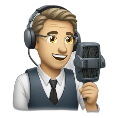 Radio locutor sticker