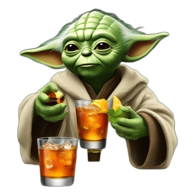 yoda with jagermeister sticker
