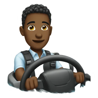 black boy driving in a pool sticker