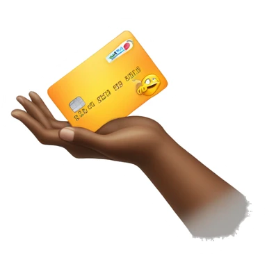 Hand grabbing a credit card  sticker