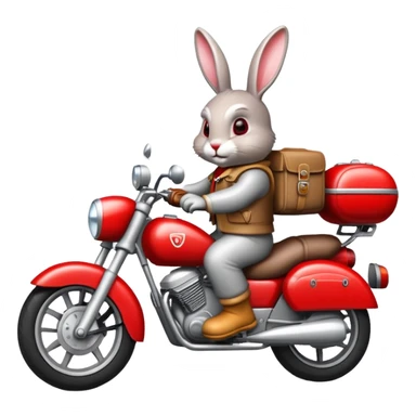 Osterhase auf Motorrad  sticker