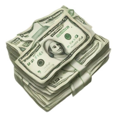 Dinner plate with cash on it sticker