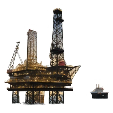 Oil rig  sticker