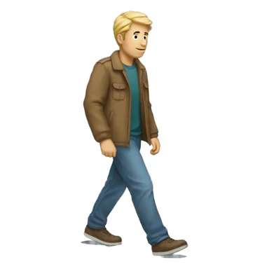 man walking on road emoji sticker