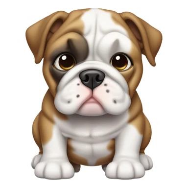 Cute English bulldog puppy sticker