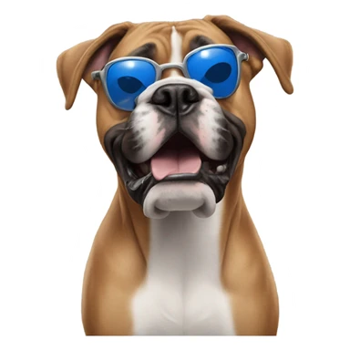 Boxer dog Detroit lions sticker
