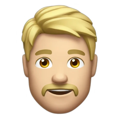 Muscular white rugbyman sticker