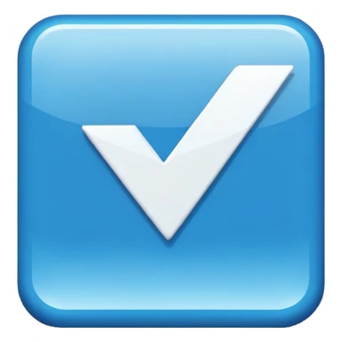 I want a blue background and a white checkmark inside it emoji which I will call the "Fake Roblox Verified Badge Emoji" and the blue background should be square and it should be the "🟦" emoji being the background sticker