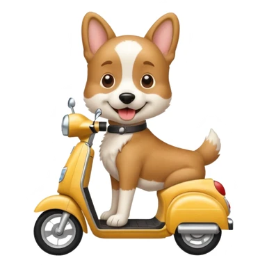 Dog on a scooter sticker
