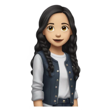 Jenna Ortega en mercredi addams sticker
