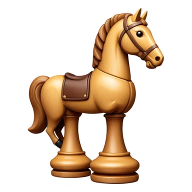 wooden horse chess piece sticker