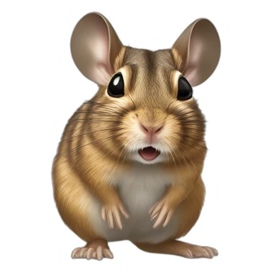 degu landing like superman sticker