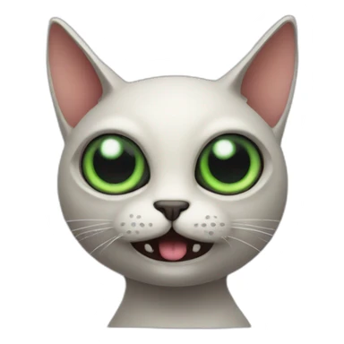 three eyed cat alien sticker