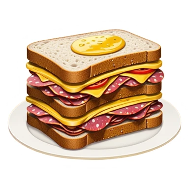 Salami sandwich sticker