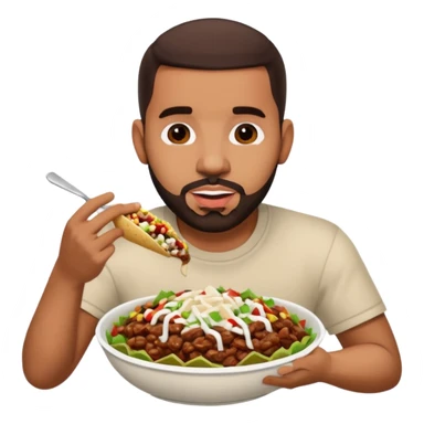 Drake eating a chipotle burrito bowl sticker