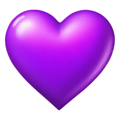 Shiny neon Purple Heart sticker