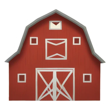 farm barn icon sticker
