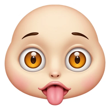 Eyes looking to the side with tounge out sticker