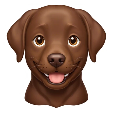 Chocolate lab smiling  sticker