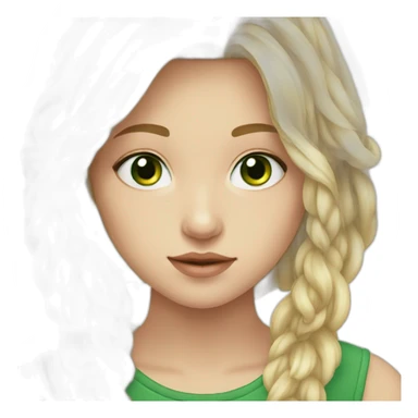 Girl-longblondhair-biggreeneyes-nosepiercing-earspiercing sticker