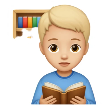 Child + picture book, Library Visitor. sticker