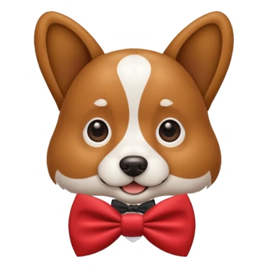 Dog with a bow tie sticker