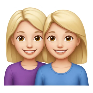 Mom and daughter sticker