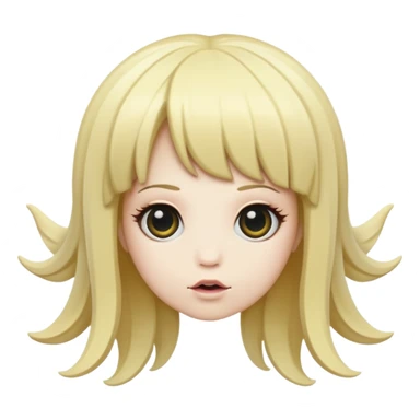 Abyssal fish with blonde wig sticker