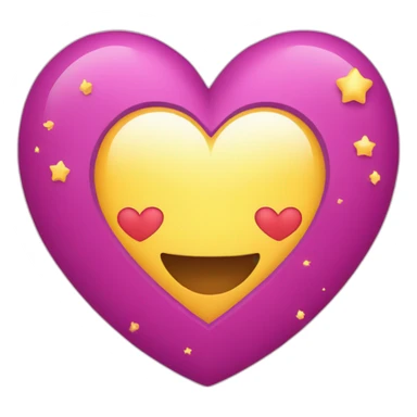 Coeur avec des étoiles sticker