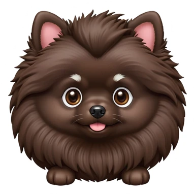 Black Pomeranian cake sticker