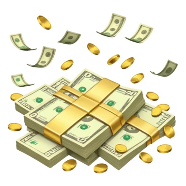 AAC with money falling around it sticker