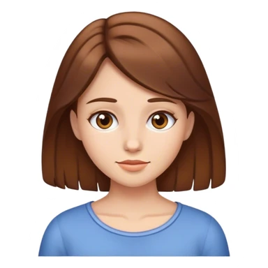 Girl brown hair  sticker