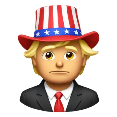 Donald trump with MAGA hat sticker