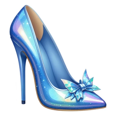 blue fairy high-heeled shoes sticker