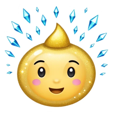  sparkling shiny glitter, with bright sparkles and shimmering particles, simple cute cartoon style sticker