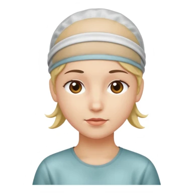 person wearing a hairnet sticker