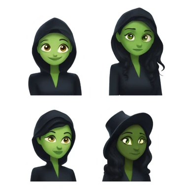 Elphaba and gahlinda hug wicked  sticker