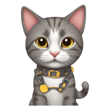 cat ekspression with accesoris sticker